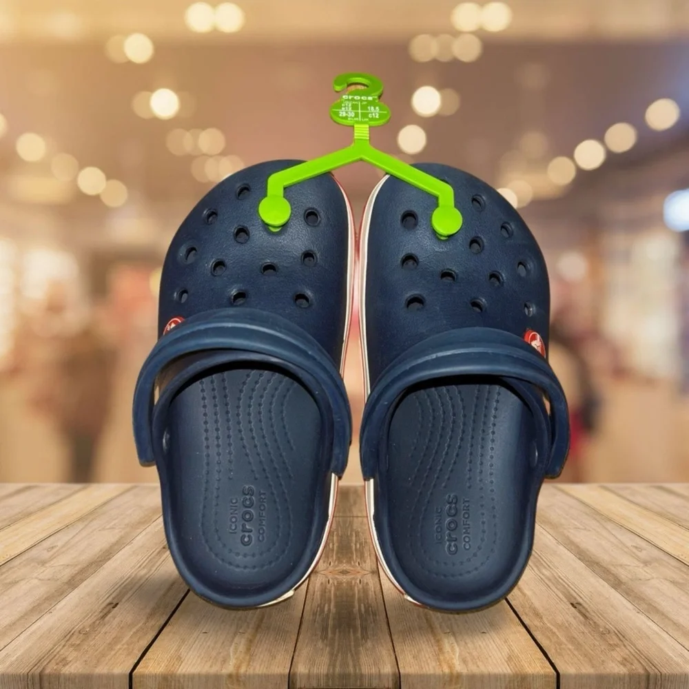 Crocs Toddler Crocband Clog | Blue and White​ - Picture 2 of 3